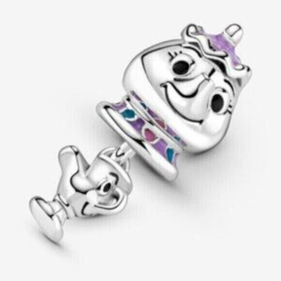 Pandora Disney Beauty and the Beast Mrs. Potts and Chip Dangle Charm - Picture 1 of 5